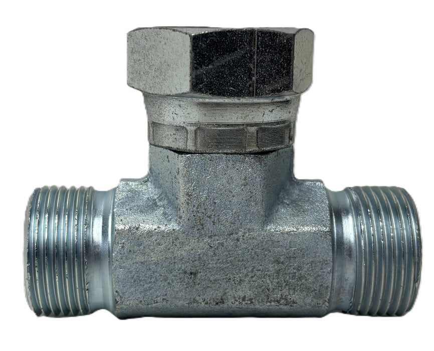 BSP MALE X BSP MALE FOR BONDED SEAL X BSP SWIVEL FEMALE BRANCH TEE FABRICATED