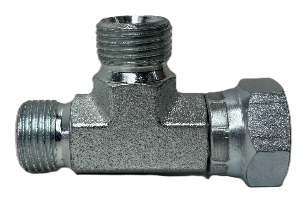 BSP MALE FOR BONDED SEAL X BSP SWIVEL FEMALE X BSP MALE BRANCH TEE FABRICATED